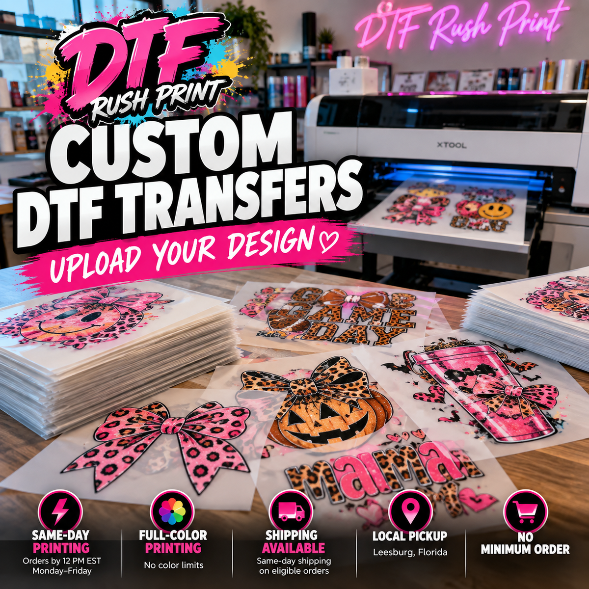Custom DTF Transfers – Upload Your Design